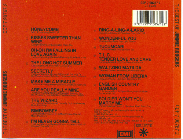 Jimmie Rodgers (2) : The Best Of Jimmie Rodgers (CD, Comp)