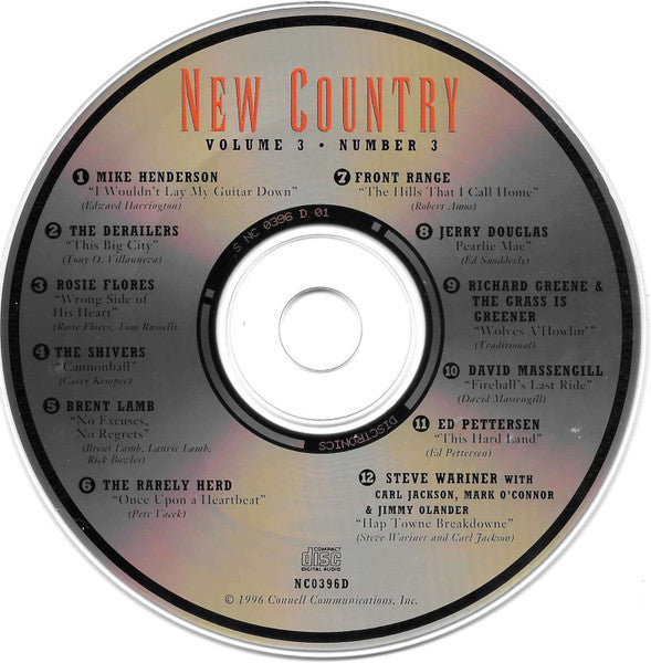 Various : New Country • Volume 3 • Number 3 (CD, Comp)