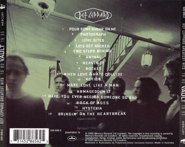 Def Leppard : Vault: Def Leppard Greatest Hits 1980-1995 (CD, Comp)