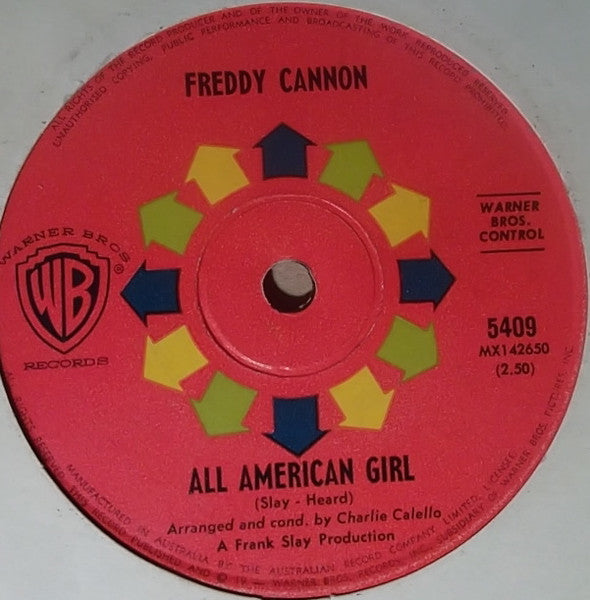 Freddy Cannon : Abigail Beecher / All American Girl (7", Single)