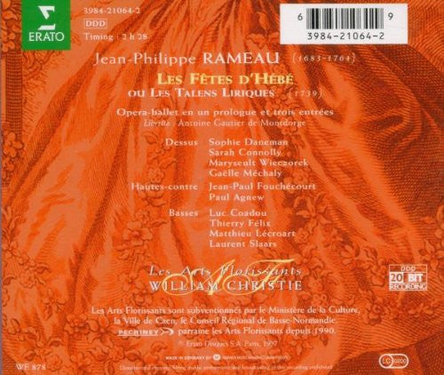 Jean-Philippe Rameau / Sophie Daneman - Sarah Connolly - Jean-Paul Fouchécourt - Paul Agnew (2) - Thierry Félix - Les Arts Florissants - William Christie : Les Fêtes D'Hébé (2xCD, Album)