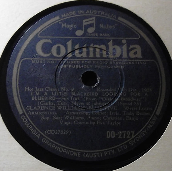 Clarence Williams' Blue Five : I’m A Little Blackbird Looking For A Bluebird / Mandy, Make Up Your Mind (Shellac, 10", RE)
