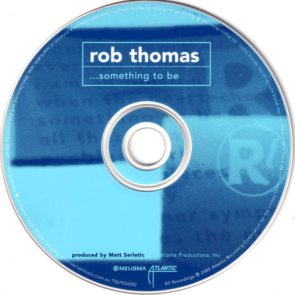 Rob Thomas : ...Something To Be (CD, Album)