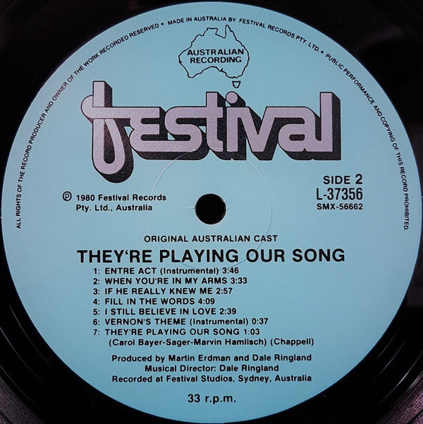 John Waters (4), Jacki Weaver, Rhonda Burchmore : They're Playing Our Song (Australian Cast) (LP, Album)