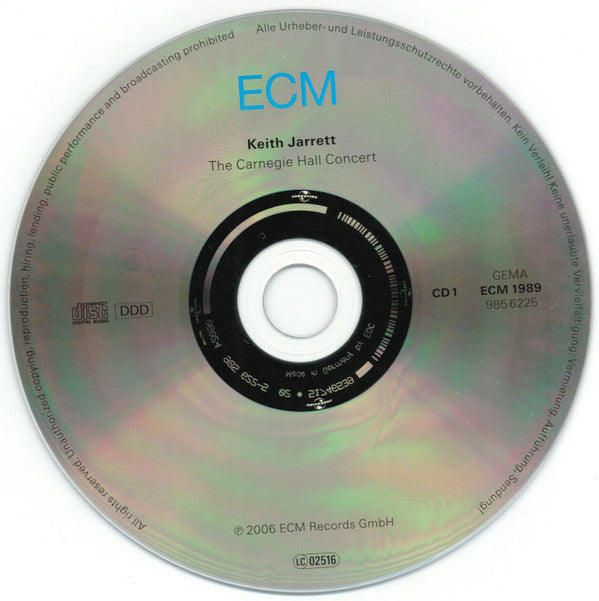 Keith Jarrett : The Carnegie Hall Concert (2xCD, Album)