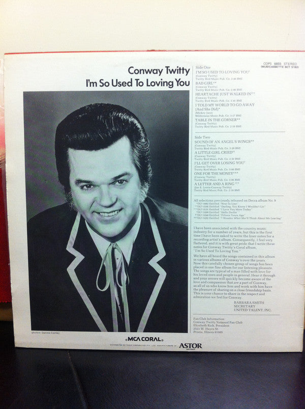 Conway Twitty : I'm So Used To Loving You (LP)