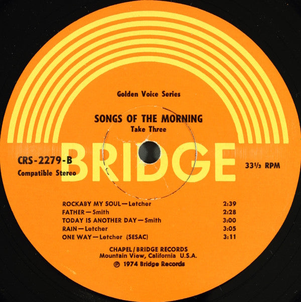 Take Three (2) : Songs Of The Morning (LP, Album)