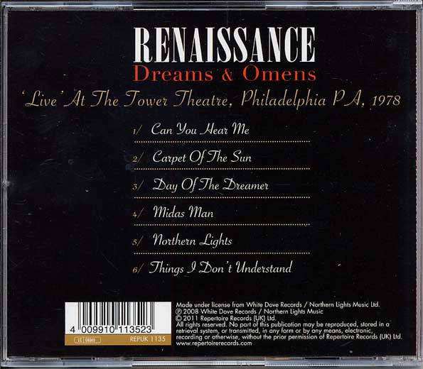 Renaissance (4) : Dreams & Omens (CD, Album, Ltd, RE, RM)