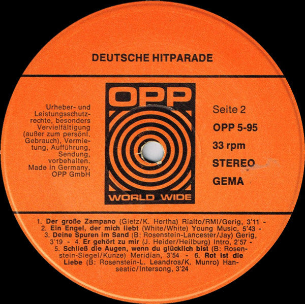 Unknown Artist : Deutsche Hitparade (LP, Comp)
