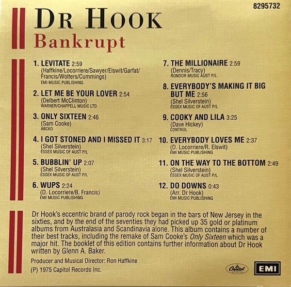 Dr. Hook : Bankrupt (CD, Album)