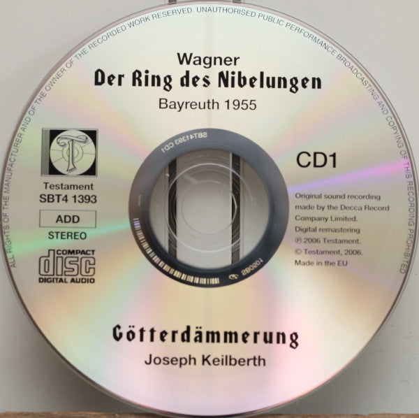 Richard Wagner, Astrid Varnay, Wolfgang Windgassen, Josef Greindl, Hermann Uhde, Joseph Keilberth : Götterdämmerung - Recorded Live At The 1955 Bayreuth Festival - First Ever Release (4xCD, RM)