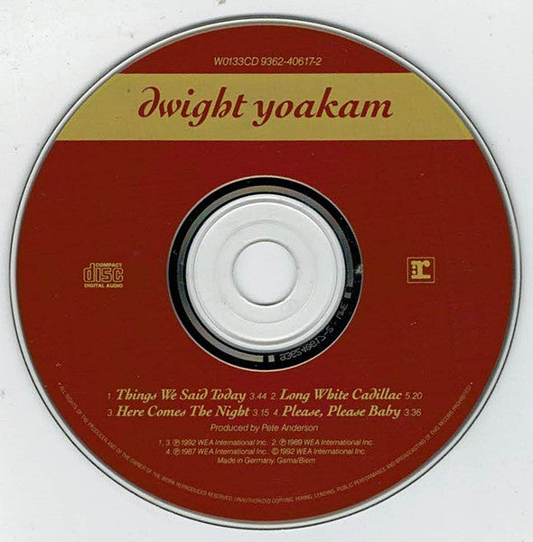 Dwight Yoakam : Things We Said Today (CD, Single)