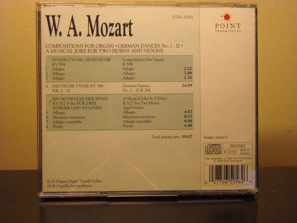 Wolfgang Amadeus Mozart : Compositions For Organ - German Dances Nº 1-12 (CD)