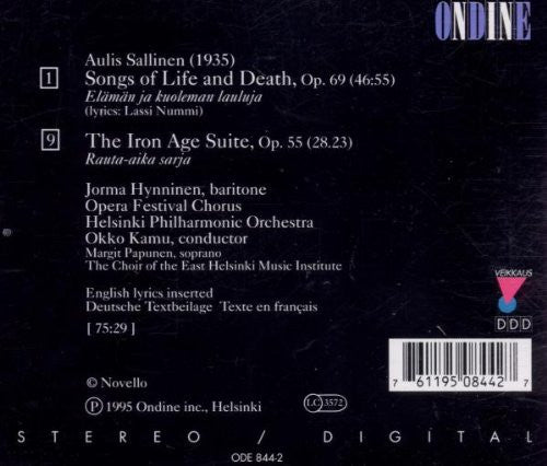 Aulis Sallinen - Jorma Hynninen, Savonlinnan Oopperajuhlakuoro, Helsinki Philharmonic Orchestra, Okko Kamu : Songs Of Life And Death / The Iron Age Suite (CD, Album)