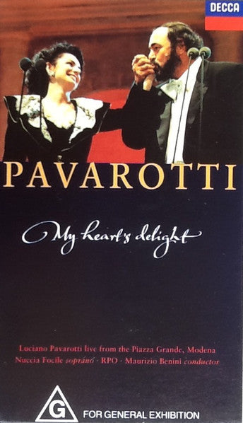 Luciano Pavarotti : My Heart's Delight (VHS, PAL)
