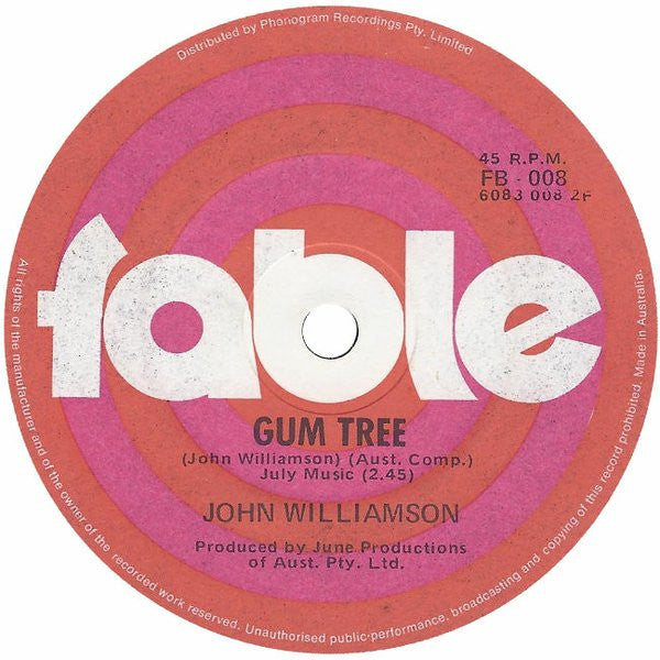 John Williamson : Old Man Emu (7", Single)