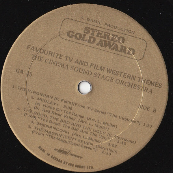 The Cinema Sound Stage Orchestra : Favourite TV And Film Western Themes (LP)