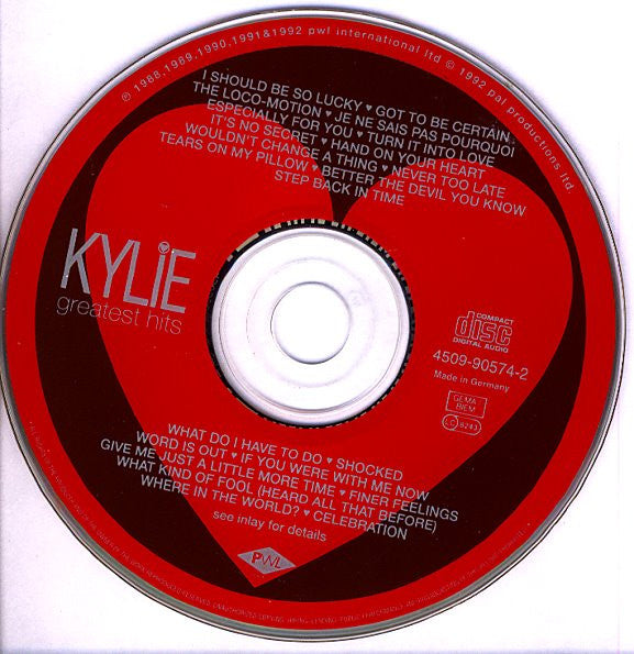 Kylie Minogue : Greatest Hits (CD, Comp, RP)