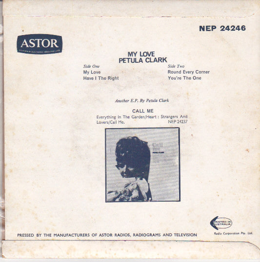 Petula Clark : My Love (7", EP)