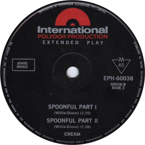 Cream (2) : Cream...Cream (7", EP)