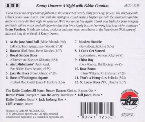 Kenny Davern : A Night With Eddie Condon (CD, Album)