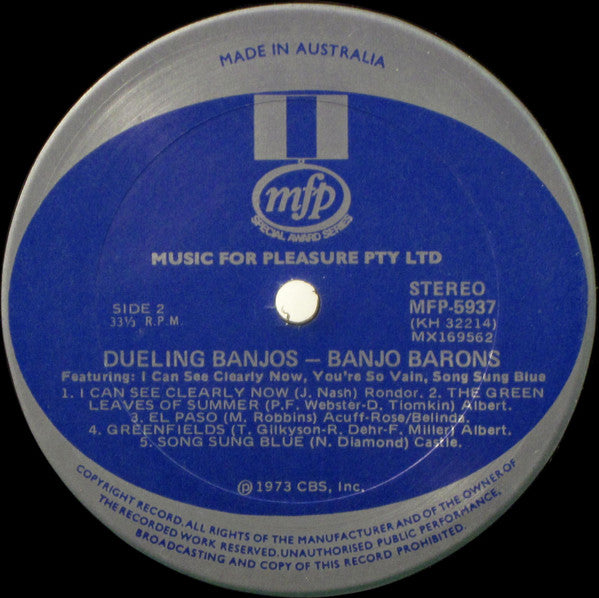 The Banjo Barons : Dueling Banjos (LP, Album, RE)