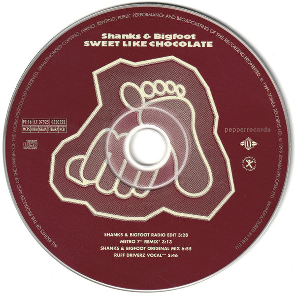 Shanks & Bigfoot : Sweet Like Chocolate (CD, Single)