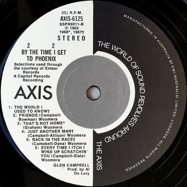 Glen Campbell : By The Time I Get To Phoenix (LP, Album, Comp)