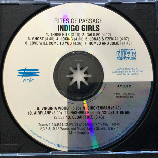 Indigo Girls : Rites Of Passage (CD, Album)