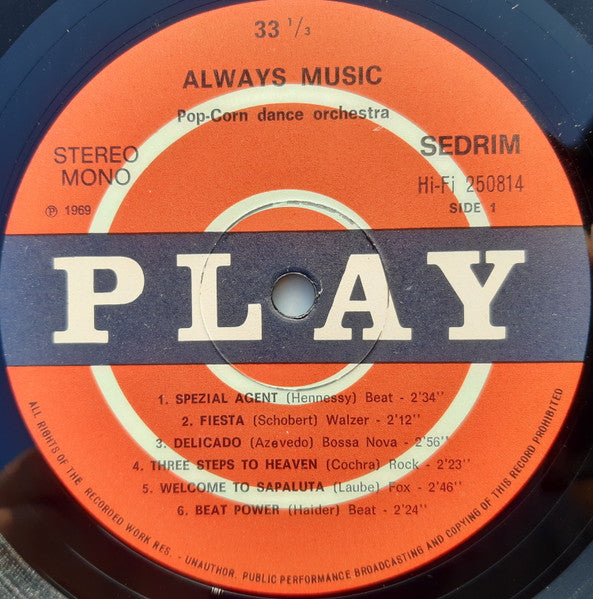 Pop-Corn Dance Orchestra : Alwais Music (LP, Mono)