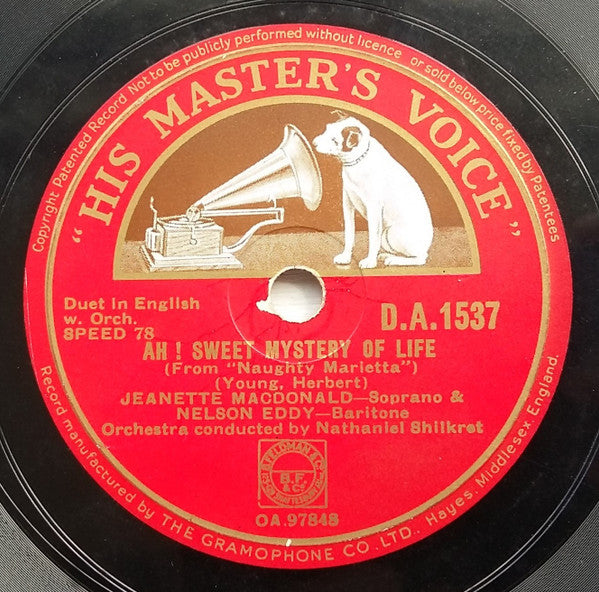 Jeanette MacDonald, Nelson Eddy : Indian Love Call / Ah! Sweet Mystery Of Life (Shellac, 10")