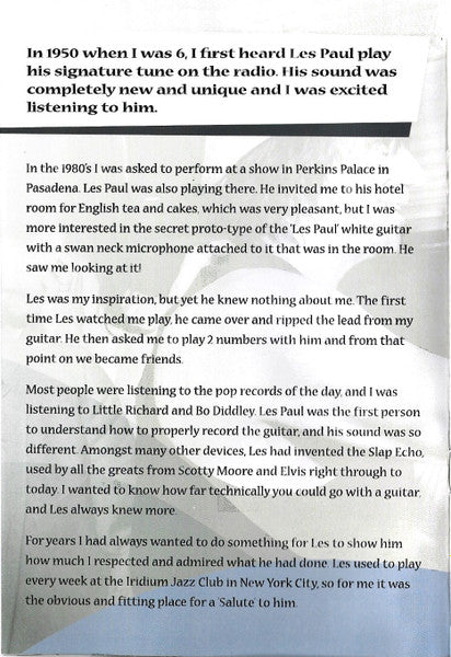 Jeff Beck : Rock 'N' Roll Party Honouring Les Paul (DVD-V, NTSC)