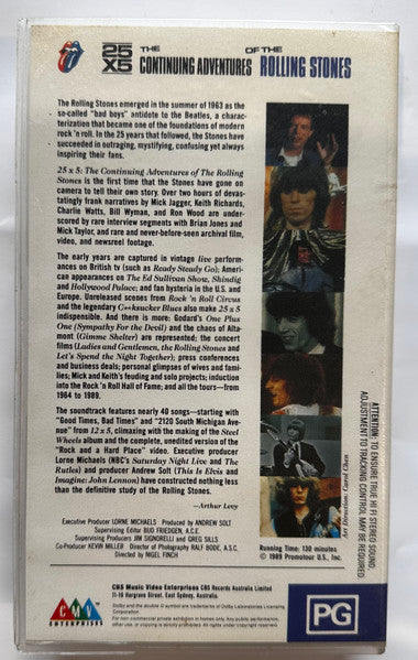 The Rolling Stones : 25X5 The Continuing Adventures (VHS, PAL, Dol)
