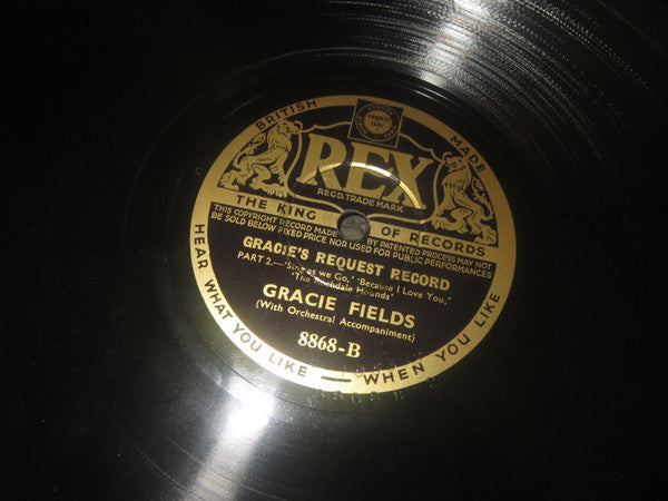 Gracie Fields : Gracie's Request Record (Shellac, 10")