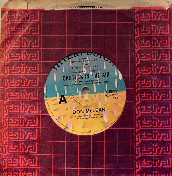 Don McLean : Castles In The Air (7", Single)