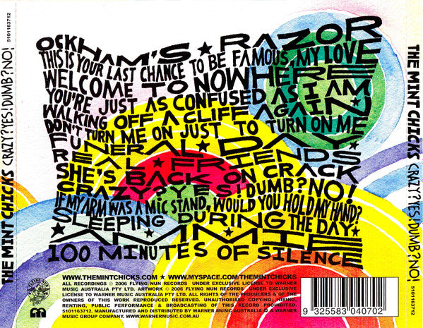 The Mint Chicks : Crazy? Yes! Dumb? No! (CD, Album)