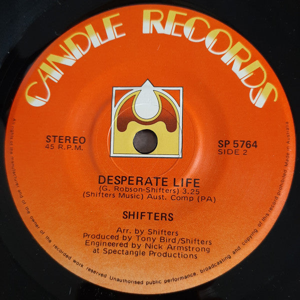 Shifters (2) : Sunday Night Blues / Desperate Life (7")