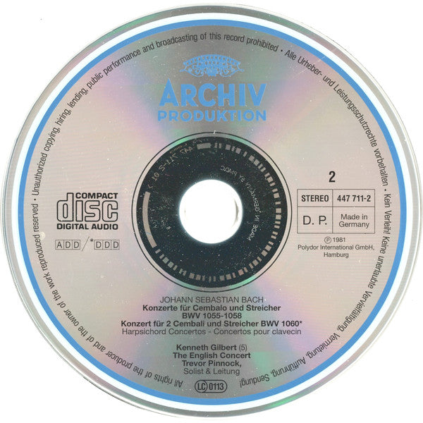 Johann Sebastian Bach – Trevor Pinnock, The English Concert : Die Cembalokonzerte (3xCD)