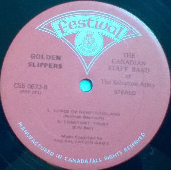 The Canadian Staff Band Of The Salvation Army : Golden Slippers (LP, Album)