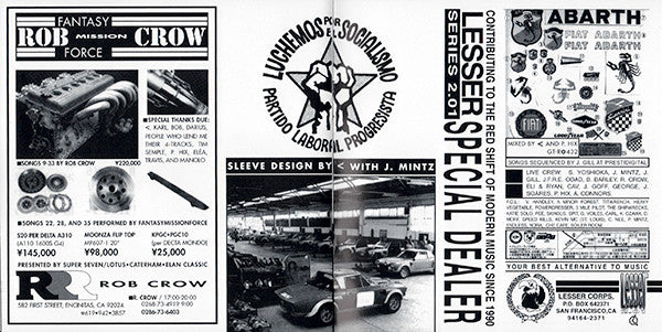Lesser / Rob Crow : The 1995 Lesser Rob Crow Split CD (CD)