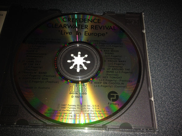 Creedence Clearwater Revival : Live In Europe (CD, Album, RE, RM)