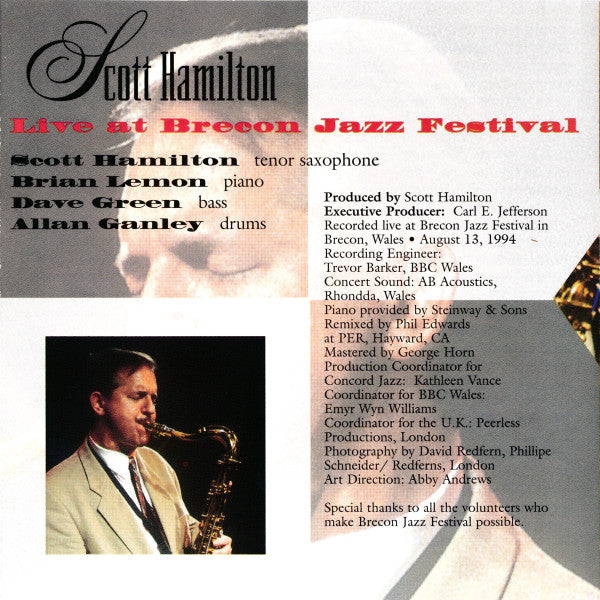 Scott Hamilton : Live At Brecon Jazz Festival (CD, Album)