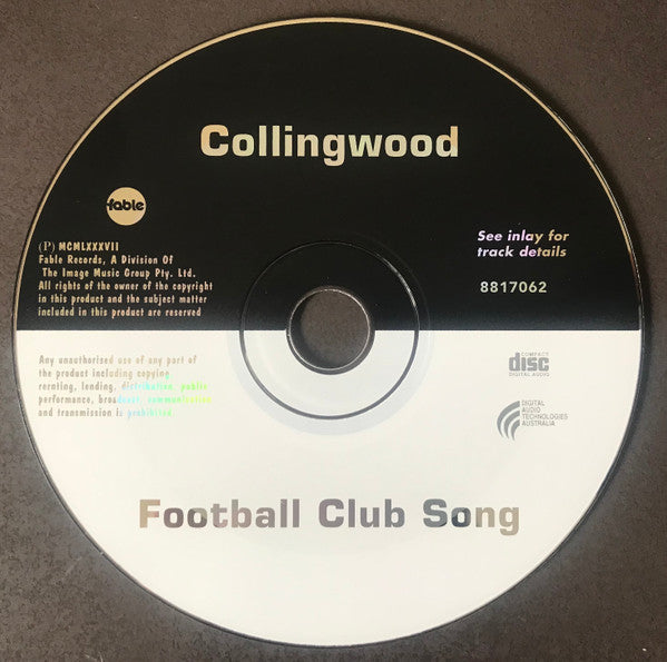 The Fable Singers : Collingwood Football Club Song (CD, Single)
