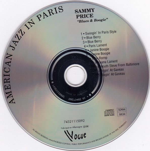 Sammy Price : Blues & Boogie (CD, Album, RE)