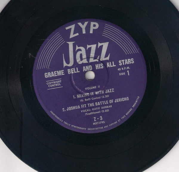 Graeme Bell And His All Stars* : Jazz Volume II (7", EP)