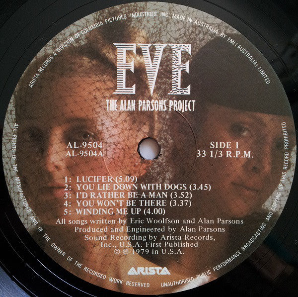 The Alan Parsons Project : Eve (LP, Album, Gat)