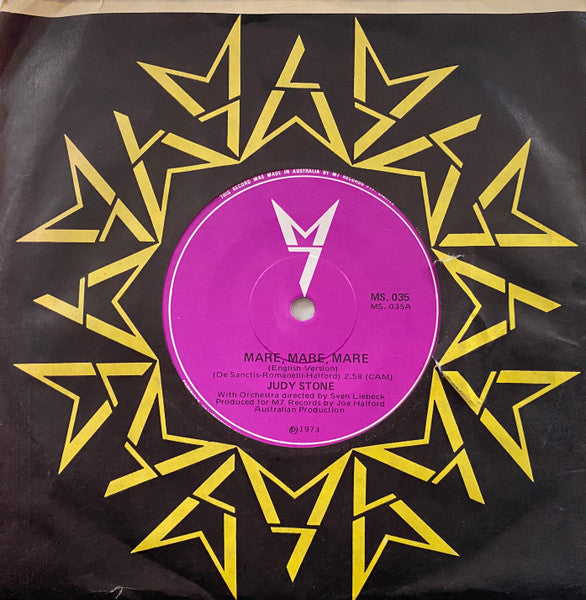Judy Stone : Mare, Mare, Mare (7")