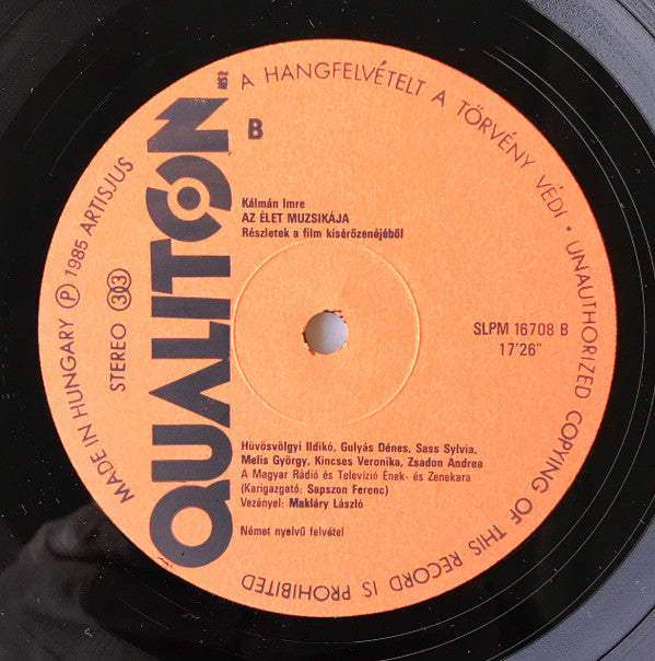 Emmerich Kálmán : Musik Des Lebens - Az Élet Muzsikája (LP, Album)