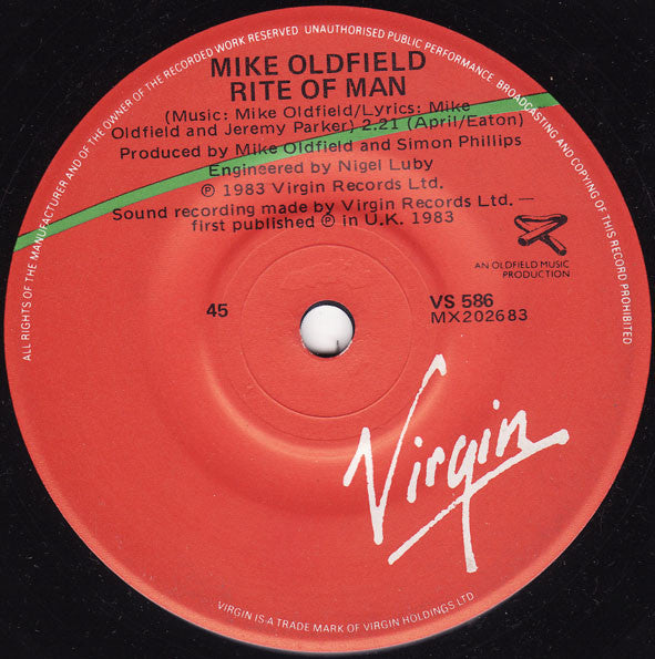 Mike Oldfield : Moonlight Shadow (7")