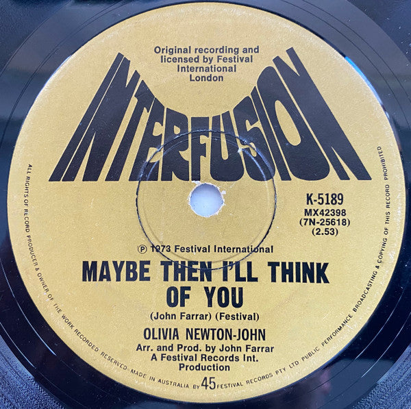 Olivia Newton-John : Let Me Be There (7", Single)